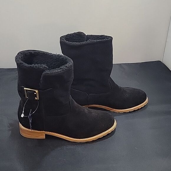 BRAND NEW JACK ROGERS SADIE SHERPA FAUX SUEDE SHEARLING LINED BOOTIES - Picture 6 of 16